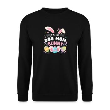 Je suis la famille de Pâques Douce Maman Chien - Sweat-shirt Unisexe - noir - Devant - Alina (178cm) & Michal (187cm)
