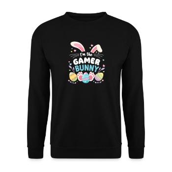 Ich Bin Der Gamer Bunny Süße Ostern Familie - Unisex Pullover - Schwarz - Vorne - Alina (178cm) & Michal (187cm)