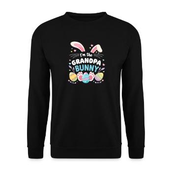 I'm Grandpa Bunny Sweet - Unisex Sweatshirt - black - Front - Alina (178cm) & Michal (187cm)