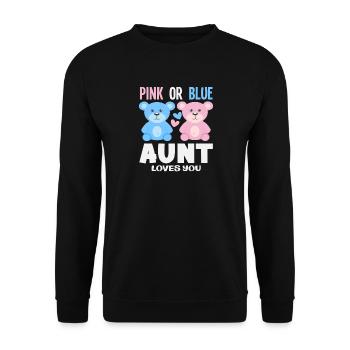 Tante rose ou bleue t’aime - Sweat-shirt Unisexe - noir - Devant - Alina (178cm) & Michal (187cm)