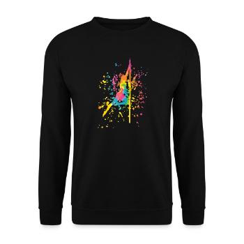 Pole Dance Bar Fitness Femmes Pole Danse - Sweat-shirt Unisexe - noir - Devant - Alina (178cm) & Michal (187cm)