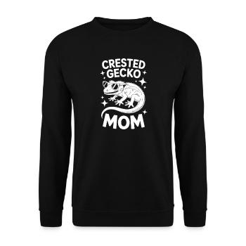 Crowned Gecko Sayings Funny Crowned Gecko Gift - Unisex Sweatshirt - black - Front - Alina (178cm) & Michal (187cm)