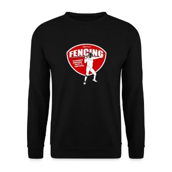 Fencing - Fechten - Fechter - Fechtkampf - Unisex Pullover - Schwarz - Vorne - Alina (178cm) & Michal (187cm)