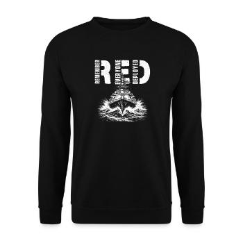 RED Remember Everyone Deployed Support Troops - Unisex Sweatshirt - black - Front - Alina (178cm) & Michal (187cm)