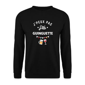 J'peux pas j'ai guinguette tee - Sweat-shirt Unisexe - noir - Devant - Alina (178cm) & Michal (187cm)