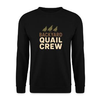 Gardien de cailles, fermier de cailles, caille dans le jardin - Sweat-shirt Unisexe - noir - Devant - Alina (178cm) & Michal (187cm)