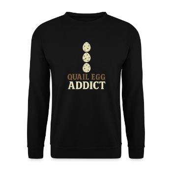 Gardien de cailles, fermier de cailles, caille dans le jardin - Sweat-shirt Unisexe - noir - Devant - Alina (178cm) & Michal (187cm)