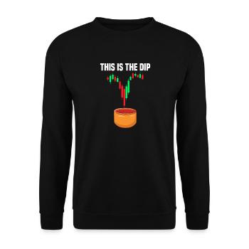 This is the dip Stock Market Stock Market Trader - Unisex Sweatshirt - black - Front - Alina (178cm) & Michal (187cm)