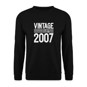Vintage 2007 Limited Edition - Unisex Sweatshirt - black - Front - Alina (178cm) & Michal (187cm)