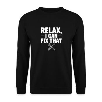 Détends-toi, je peux arranger ça - Sweat-shirt Unisexe - noir - Devant - Alina (178cm) & Michal (187cm)