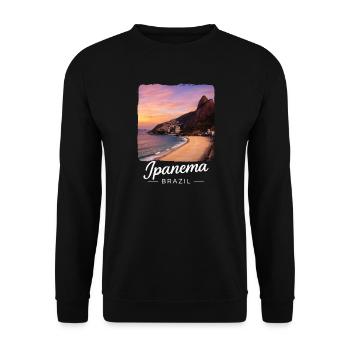 Ipanema, Brazil - Unisex Sweatshirt - black - Front - Alina (178cm) & Michal (187cm)