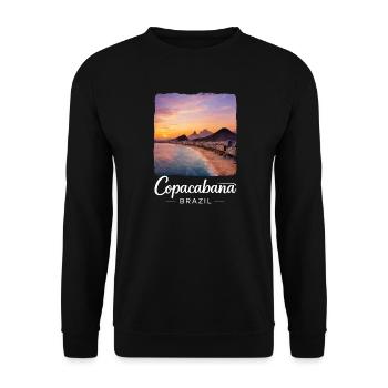 Copacabana Brazil Sunset Beach Magic - Unisex Sweatshirt - black - Front - Alina (178cm) & Michal (187cm)