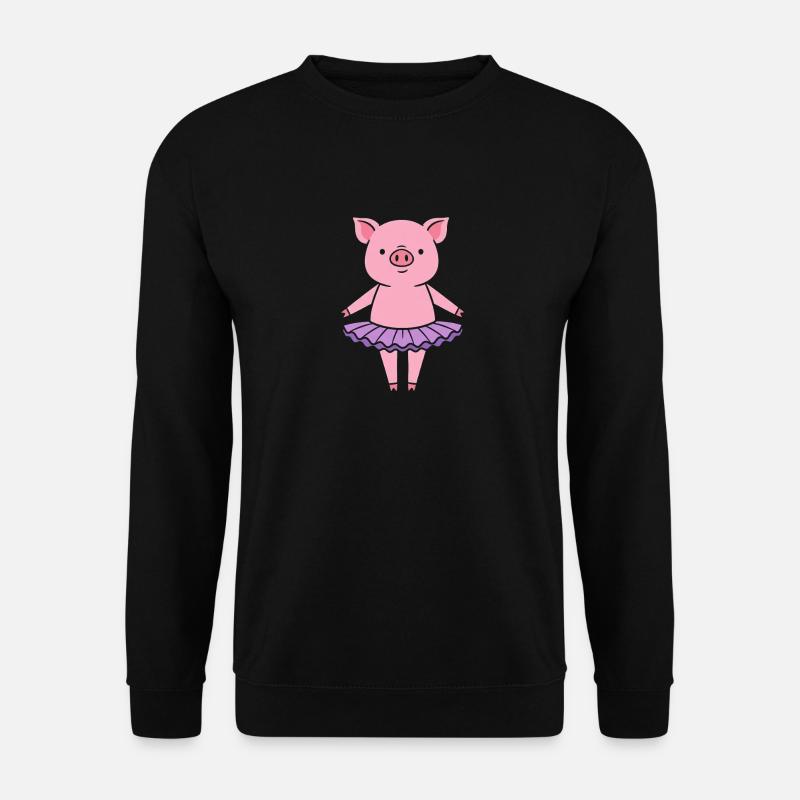 Cute piggy in tutu - Unisex Sweatshirt - black