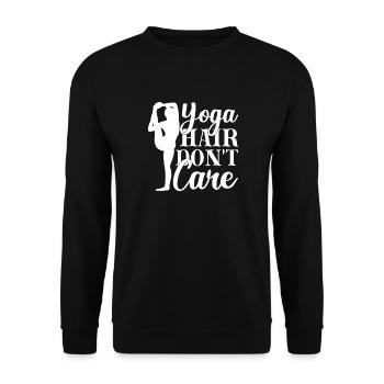 Pilates Enthusiasts Yoga Hair Don ́t Care Pilates - Unisex Sweatshirt - black - Front - Alina (178cm) & Michal (187cm)