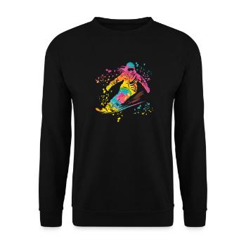 Ski alpin Sports d’hiver Ski nordique - Sweat-shirt Unisexe - noir - Devant - Alina (178cm) & Michal (187cm)