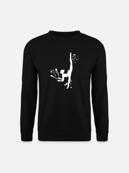 Gymnast With Clubs Rhythmic Gymnastics - Unisex Sweatshirt - black