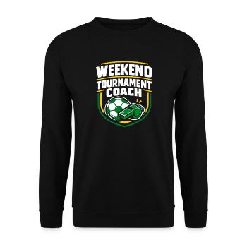 Soccer Training Youth Sports Coach - Unisex Sweatshirt - black - Front - Alina (178cm) & Michal (187cm)