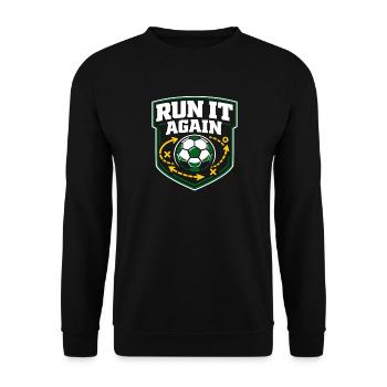 Soccer Training Youth Sports Coach - Unisex Sweatshirt - black - Front - Alina (178cm) & Michal (187cm)