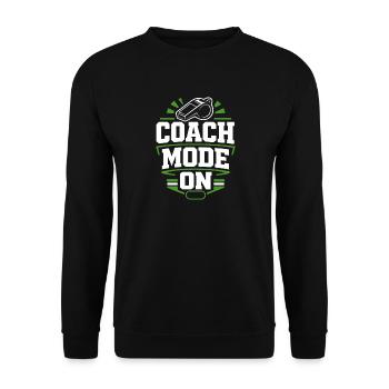 Soccer Training Youth Sports Coach - Unisex Sweatshirt - black - Front - Alina (178cm) & Michal (187cm)