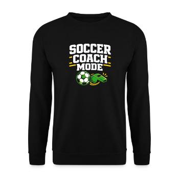 Soccer Training Youth Sports Coach - Unisex Sweatshirt - black - Front - Alina (178cm) & Michal (187cm)