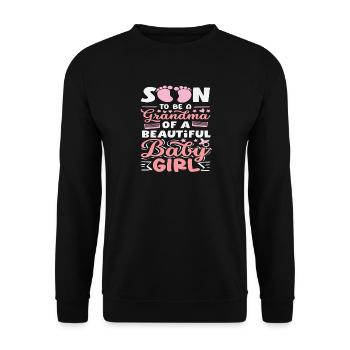Bientôt révélée que la grand-mère d’une belle fille - Sweat-shirt Unisexe - noir - Devant - Alina (178cm) & Michal (187cm)