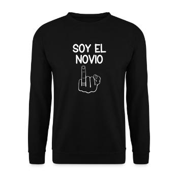 Ich bin der Abschiedsbräutigam - Unisex Pullover - Schwarz - Vorne - Alina (178cm) & Michal (187cm)