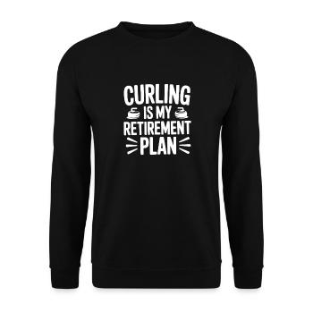 Le curling est mon plan de retraite - Sweat-shirt Unisexe - noir - Devant - Alina (178cm) & Michal (187cm)