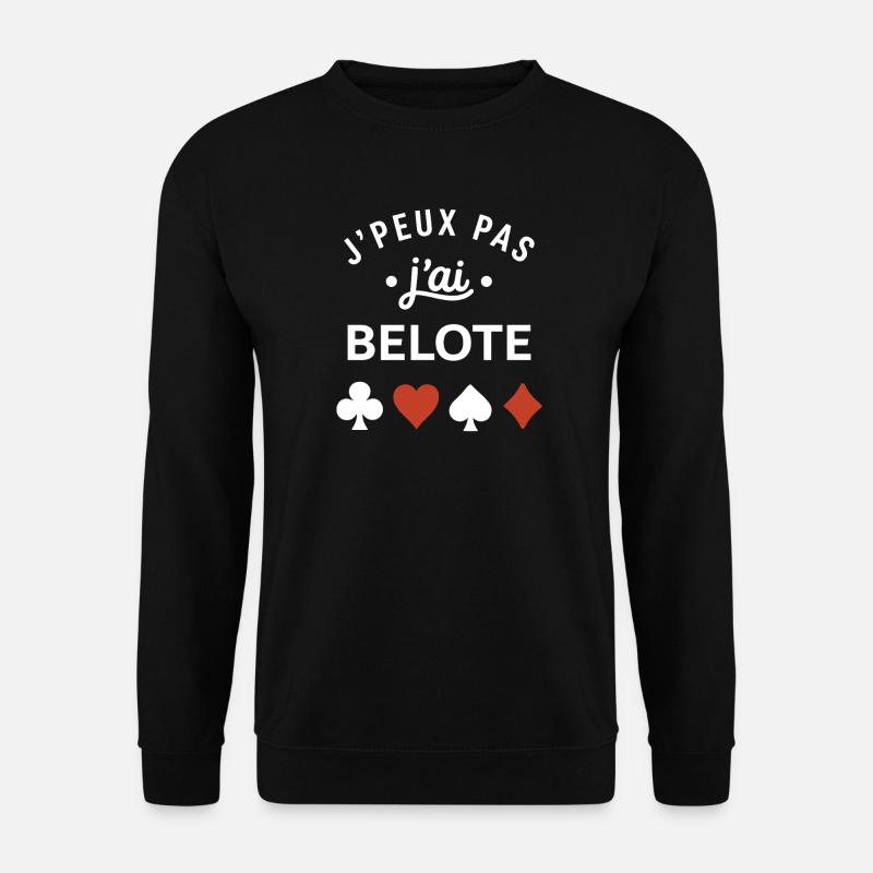 Belote - Unisex Pullover - Schwarz