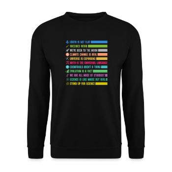 Déclarations scientifiques colorées - Sweat-shirt Unisexe - noir - Devant - Alina (178cm) & Michal (187cm)