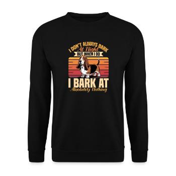 Funny Dog Breed Basset Hound - Unisex Pullover - Schwarz - Vorne - Alina (178cm) & Michal (187cm)