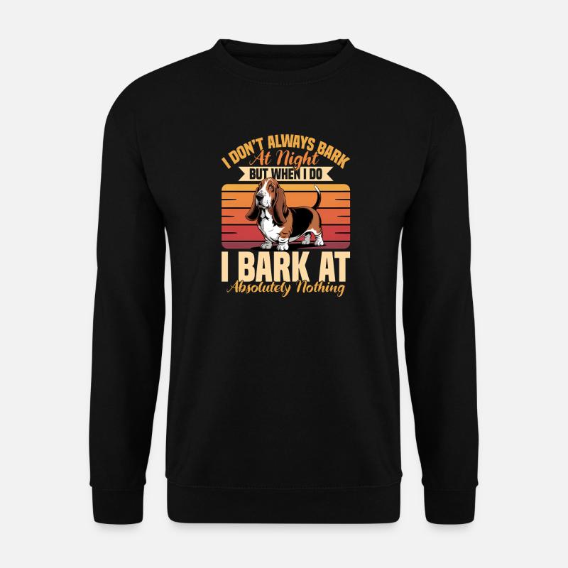 Funny Dog Breed Basset Hound - Unisex Pullover - Schwarz
