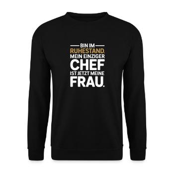 Rentner Bin Im Ruhestand Pensionär Kollege Rente - Unisex Pullover - Schwarz - Vorne - Alina (178cm) & Michal (187cm)