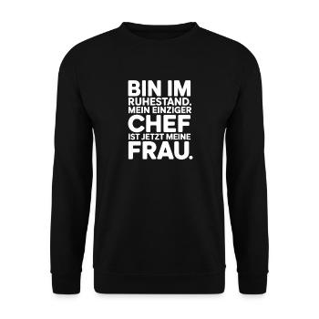 Rentner Bin Im Ruhestand Pensionär Kollege Rente - Unisex Pullover - Schwarz - Vorne - Alina (178cm) & Michal (187cm)