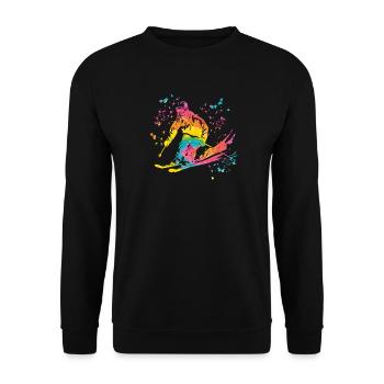 Ski alpin Sports d’hiver Ski nordique - Sweat-shirt Unisexe - noir - Devant - Alina (178cm) & Michal (187cm)