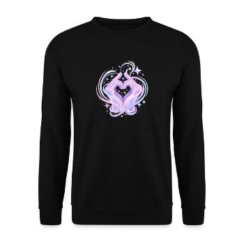 Pastel Heart Hands Magic - Unisex Sweatshirt - black - Front - Alina (178cm) & Michal (187cm)