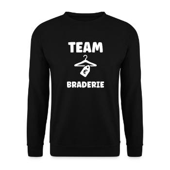 Team Braderie Vetements - Sweat-shirt Unisexe - noir - Devant - Alina (178cm) & Michal (187cm)