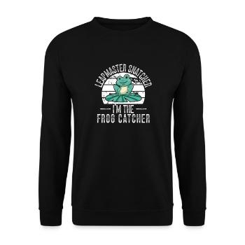 Frog Catcher Leapmaster Snatcher Frog - Unisex Pullover - Schwarz - Vorne - Alina (178cm) & Michal (187cm)
