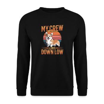 Corgi de race de chien drôle - Sweat-shirt Unisexe - noir - Devant - Alina (178cm) & Michal (187cm)