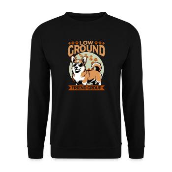 Corgi de race de chien drôle - Sweat-shirt Unisexe - noir - Devant - Alina (178cm) & Michal (187cm)