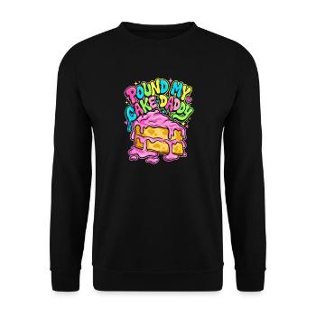 Round My Cake Daddy - Unisex Pullover - Schwarz - Vorne - Alina (178cm) & Michal (187cm)