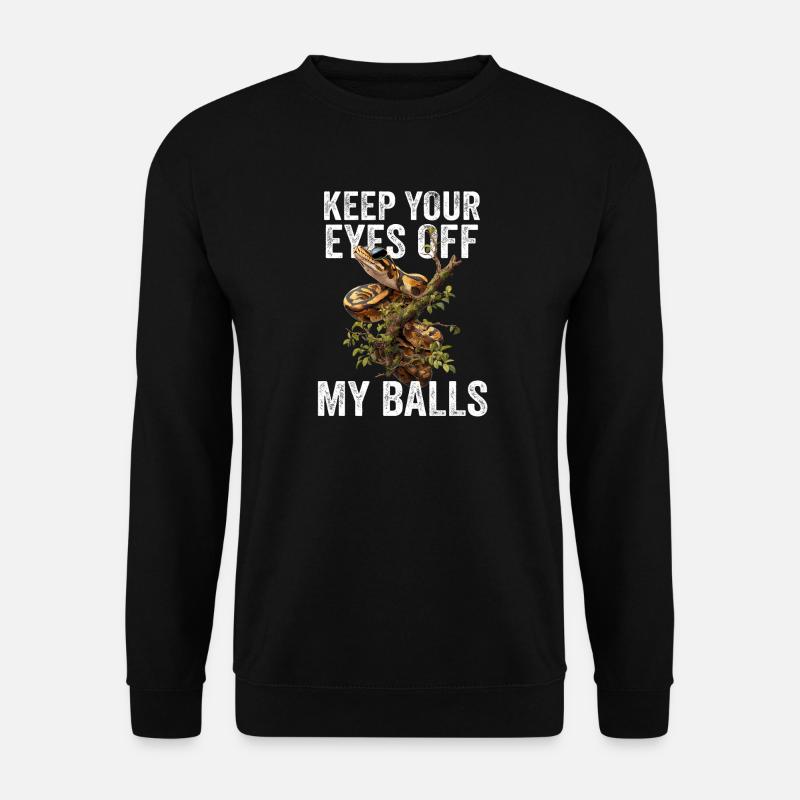 Königspython Schlangen Liebhaber Terrarium Python - Unisex Pullover - Schwarz