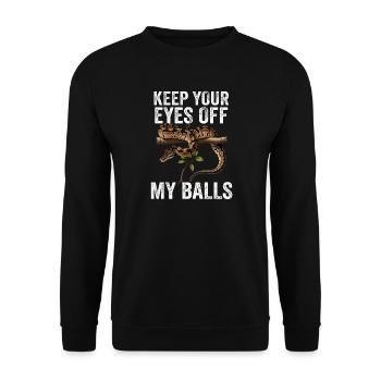 King Python Snakes Lover Terrarium Python - Unisex Sweatshirt - black - Front - Alina (178cm) & Michal (187cm)
