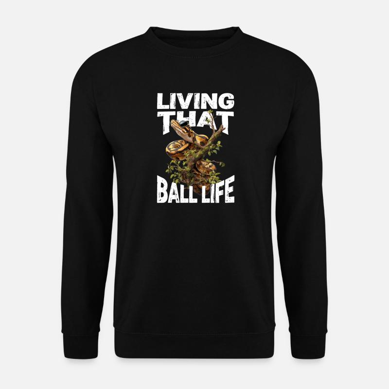 Königspython Schlangen Liebhaber Terrarium Python - Unisex Pullover - Schwarz
