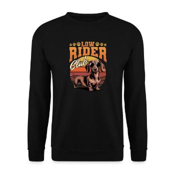 Teckel de race de chien drôle - Sweat-shirt Unisexe - noir - Devant - Alina (178cm) & Michal (187cm)