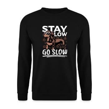Teckel de race de chien drôle - Sweat-shirt Unisexe - noir - Devant - Alina (178cm) & Michal (187cm)
