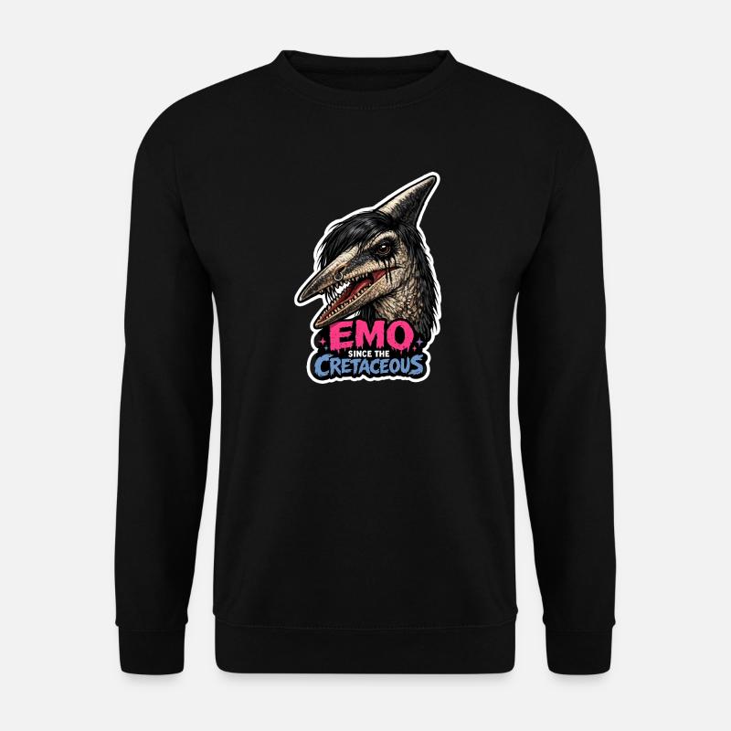 Emo-dinosaurier, Trauriger Dino, Emotionaler - Unisex Pullover - Schwarz