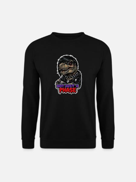 Emo Dinosaur, Sad Dino, Emotional - Unisex Sweatshirt - black
