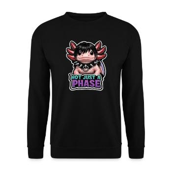 Axolotl-liebhaber, Süßer Axolotl, Lustiger - Unisex Pullover - Schwarz - Vorne - Alina (178cm) & Michal (187cm)