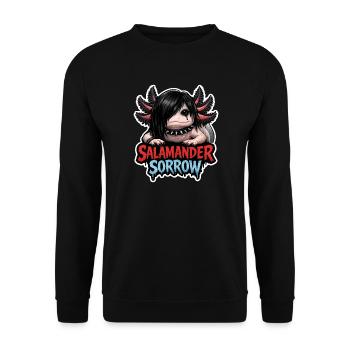 Axolotl-liebhaber, Süßer Axolotl, Lustiger - Unisex Pullover - Schwarz - Vorne - Alina (178cm) & Michal (187cm)