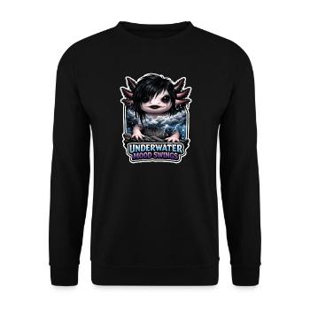 Axolotl-liebhaber, Süßer Axolotl, Lustiger - Unisex Pullover - Schwarz - Vorne - Alina (178cm) & Michal (187cm)